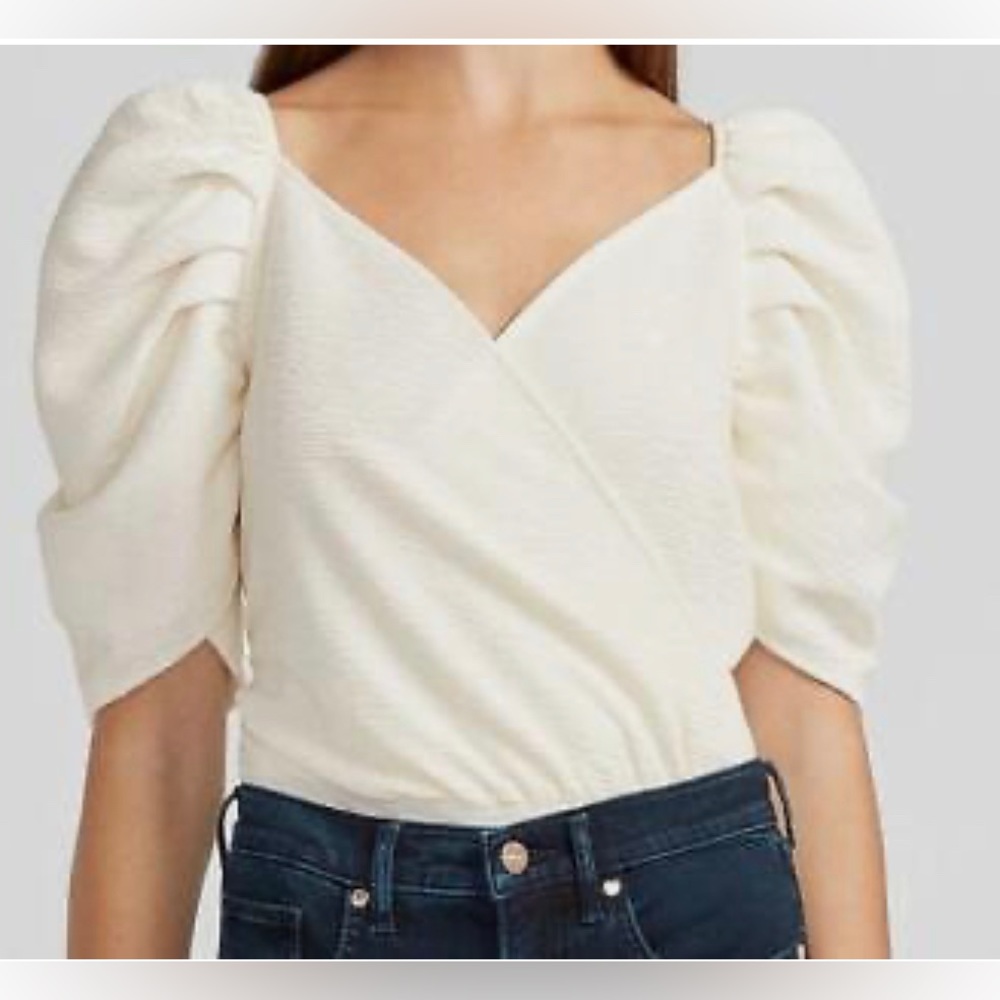 EXPRESS puff sleeve body suit